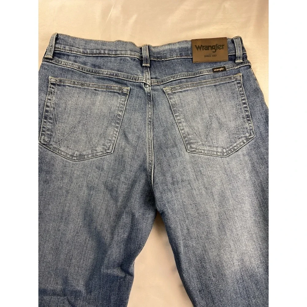 Wrangler Jeans 10MWZ Cowboy Cut Slim Straight Stone Blue Wash Western Mens 32x34